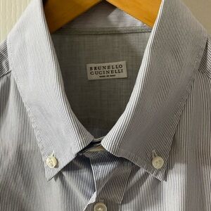 Brunello Cucinelli button down pin stripe shirt
